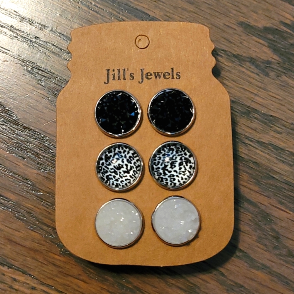 3 pair of earrings